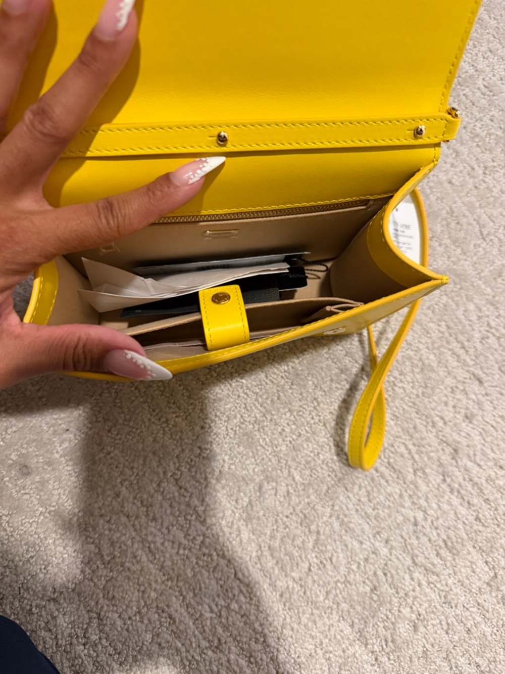 Dolce & Gabbana Embossed DG Yellow Leather Crossbody - Picture 4 of 6